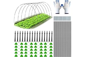 RANJIMA Juego de 30 túneles para plantas, juego de 30 aros de invernadero, túneles para túneles de jardín, arcos, túneles de invernadero, túnel, invernadero para jardín, fila, cubierta, plantas,