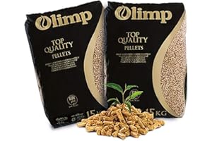 JSM-Brennholz - Holzpellets Olimp Premium-Qualität EN Plus A1 - als Sackware auf Paletten - 1 Palette 450 kg / 750 kg - für Kamin, Ofen, Grill, Smoker (750 kg)