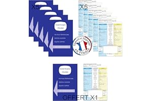 TAPE CINQ - Marque Et Fabrication Française - 5 Constats Amiable D'Accident Européen + 1 Offert - pour Voiture, Moto et Camion - pour Jeune Conducteur A Ou Professionnel, Il Reste Indispensable.