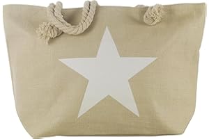 Ropo22 Bolsa Playa Grande Impermeable. Bolsa de Playa con Forro Antiarena de Lona con Cremallera y Neceser Exterior. Bolso Playa y Piscina con Asas de Cuerda. Bolso Grande Mujer, Gimnasio, Picnic