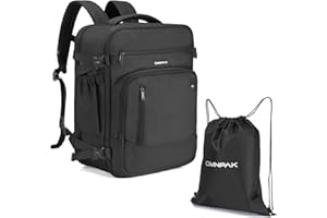 Omnpak Mochila Viaje Cabina Avion 45x36x20 Easyjet,Debajo del Asiento Mochila Equipaje de Mano,Pet Reciclada Bolsa de Viaje 30L