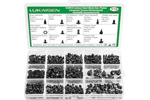 LUKAISEN Set di viti per PC, 516 pezzi, SSD, per PC, scheda madre, per computer, distanziatore, viti #6 – 32 maschio a femmina M3 per ventola di disco, alloggiamento, SSD, CD-ROM, computer