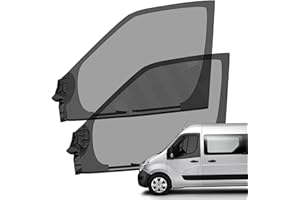 TIVEKEO Insektenschutzgitter Ersatz für Renault Master/Kangoo/Opel Movano/Nissan NV400 1997-2025, Magnetisches Insektennetz für Seitenscheibe (Paar) 2 Stück, Moskitonetze Atmungsaktiv Insekten für Camping