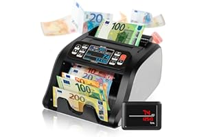 Jubula MV-300 Geldzählmaschine für gemischte Geldscheine | UV/MG/MT/IR/DD usw. | Sicher | Exakt | EUR USD GBP | Banknotenzähler | Geldzähler | Banknotenzählmaschine | Geldscheinzähler