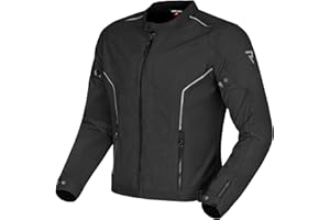 REBELHORN Wave Chaqueta de Moto Hombre | Textil | Paneles de Ventilación de Malla | Protectores de Codos y Hombros Nivel 2 | Bolsillo Protector de Espalda | Tallas hasta 10XL