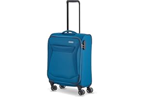 Travelite Handgepäck Trolley klein, Chios, Weichschale, 55x39x20 cm, 2,4 kg, mit 4 Doppelrollen & Zahlenschloss – Koffer passend für Lufthansa, Swiss, Eurowings, Ryanair, easyJet