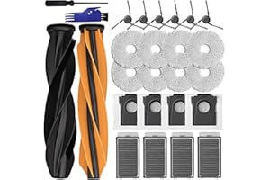 LOVOBO Lot de 26 Accessoires pour Robot aspirateur Dreame X50 Ultra Complete/Master/L50 Pro Ultra/L40s Pro Ultra/Mova V50 Ultra Complete Brosse Principale Filtres Chiffons Nettoyage Sacs à poussière