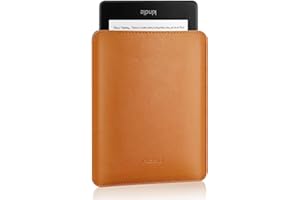 MoKo Sleeve Bag Fits with Kindle Voyage, Kindle Paperwhite 11th Gen 2021, All-new Kindle 2019, Ultra Slim Anti-scratch PU Leather Case Cover Soft Felt Lining Protective Insert Carrying Pouch, Brown