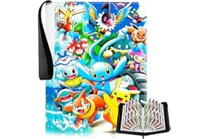 Egmelos Scrapbook for Pokemon Cards Scrapbook, 50 Pages 400 Card Capacity, Card Album, Book for Cards, Trading Card Album, Album for Trading Cards, Gift for Children