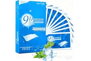 PHOMANTTONARY Tiras Blanqueadoras Dientes 9D,20 Tiras Blanqueadoras para un Blanqueamiento Dental Efectivo, Elimine las manchas de té y café de los dientes