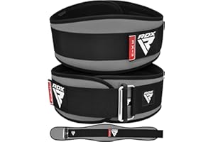 RDX 6.5” Gimnasio Cinturón Musculacion Levantamiento de Pesas, Soporte Lumbar Acolchado, Entrenamiento Peso Belt para Halterofilia Powerlifting Fitness Gym Casa Ejercicio, Hombre Mujeres