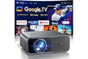 WIMIUS Vidéoprojecteur 4K【Google TV/Dolby】 35000 Lumens Netflix/Disney+ Projecteur 4K Portable Auto Focus/Keystone, Contrôle Vocal, HDR10, Projecteur WiFi6 Bluetooth FHD 1080P Rétroprojecteur Home Cinéma