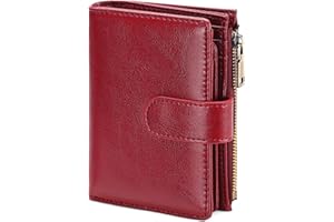 GAEKEAO Portefeuille Femme Petit Format Cuir Porte-Monnaie avec Blocage RFID Portefeuilles et Porte-Cartes Grande Capacité Zippé Pochette à Monnaie Cadeau Femme Wallet