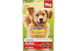 PURINA FRISKIES Active Crocchette per Cani Adulti con Manzo Sacco da 9kg