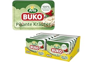 Arla Buko Pikante Kräuter Frischkäse| 10x 200g | 100% natürliche Zutaten | Ohne Konservierungsstoffe, Verdickungsmittel und Geschmacksverstärker