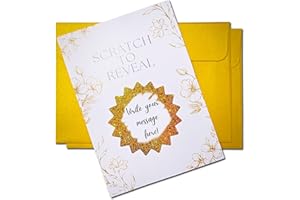 CAPPSTAN UK Set of 2 Customizable Gift Cards with Envelopes - Write Your Own Surprise Gift Message & Scratch to Reveal - Unique Stocking Filler Idea - Gifts for Her