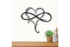LQQSD Infinity Heart Metal Wall Decor,Unique Infinity Heart Wall Decor Metal Wall Art Love Wall Sign,Wall Sculpture Metal Artwork Outdoor Garden Wedding Decoration ( Color : Color , Size : 15.74" x13.8" (40