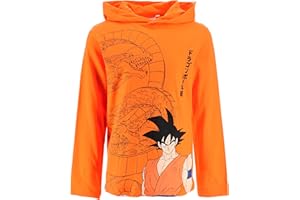 Dragon Ball Z Camiseta Niño, Camiseta de Manga Larga con Capucha, Regalo para Niños, Tallas 4 a 12 Años