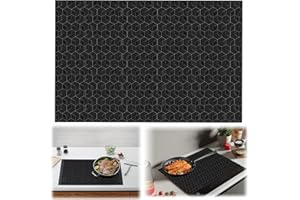 BAISHUWU Tappetino e piano protezione induzione, 52 * 78cm tappetino riutilizzabile, pad silicone antiscivolo magnetico