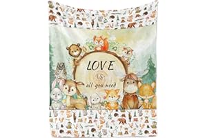 ‎TUTUXMA TUTUXMA Decke Dschungel Kuscheldecke Tiere Dschungel Safari Kuscheldecke Waldtiere Weich Plüsch Wohndecke Tiere Flanell Fleecedecke für Mädchen Jungen Jugendliche Geschenk Sofadecke Couch, 130x150cm