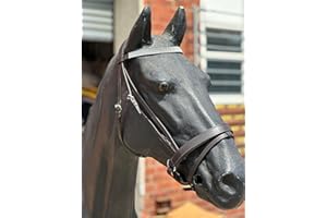 COUNTRYPRIDE STARLIGHT LEATHER PADDED COMFORT BRIDLE WITH CRYSTAL BROWBAND FULL TO SHETLAND