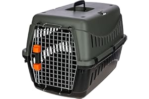 KERBL PET Kerbl Transportbox Eco (L x B x H 60 x 40 x 38,5 cm, mit Wassernapf und Tragegriff, hochwertige Metalltüre) 80561