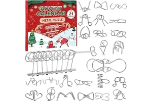 Tutukyle Calendrier de l'Avent 2024 Enfant Adulte Casse Tête Garcon Fille, 25 Pièces Métal Puzzles Jouet 24 jours de surprise Avent Calendrier Cadeau du compte à rebours de Noël pour Garçons et Filles