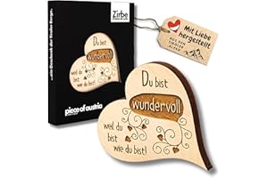 sagl.tirol Zirbenherz Mini in hochwertiger Verpackung (Du bist wundervoll…)