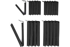 Vaily® Clips de cierre para bolsas, color negro, juego de 22 unidades, longitud 12 x 6 cm y 10 x 11 cm