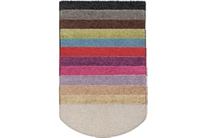 ‎CASA PURA casa pura Shaggy Stufenmatten Barcelona 15 Stück Set, weicher Hochflor Treppen-Teppich | sauber eingekettelt, Starke Befestigung, stabile Winkelschiene, | halbrund | 65 x 23,5cm | Rot