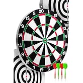 Double Sided Dartboard Set Steel Arrow Dart Target Board Game Set Dart Set (12 Inch - 30cm)