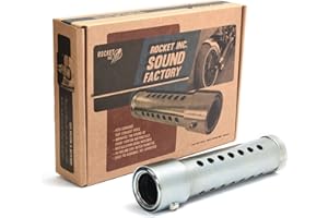 DOCK66 MOTORCYCLE PARTS dB-Eater dB-Killer Auspuff-Schalldämpfer ROCKET INC. Sound Factory für Zubehör Endtopfe wie Custom Straight bei Harley Chopper Bobber Motorrad
