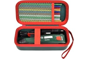 casmilee Tasche für Bosch akku Heißklebepistole GluePen, Ladegerät & Klebesticks - Perfekte Aufbewahrungslösung für Bosch Heißklebepistole. Passende Tasche für Akku, Ladegerät- Grün (Nur Fall)