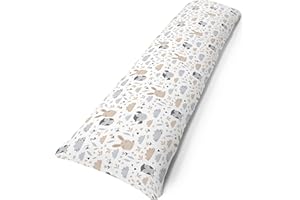 Amilian Cuscino per chi dorme sul fianco con imbottitura e rivestimento: 150 cm x 40 cm, cuscino per allattamento, per gravidanza, per bambini e adulti, Pregnancy Pillow: radura