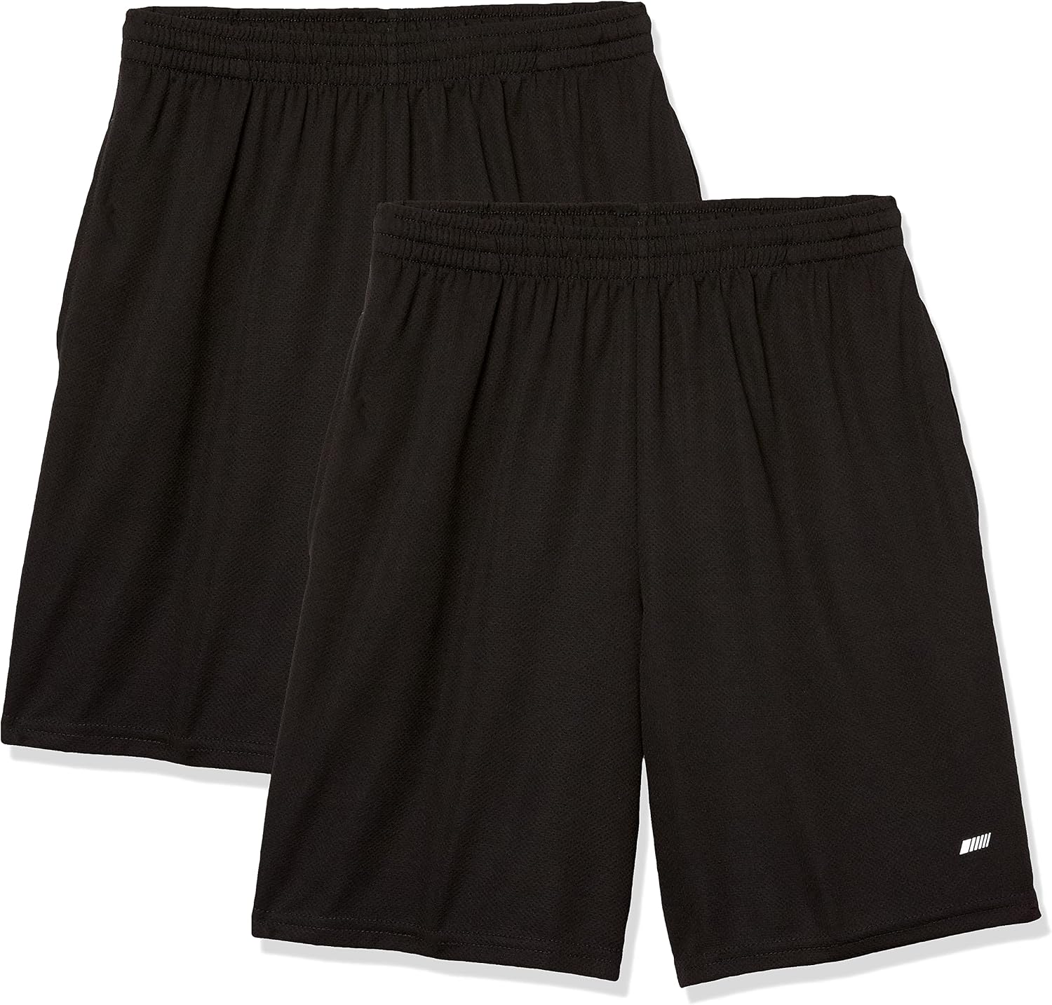 Amazon Essentials Pantalones Cortos de Entrenamiento de Corte Suelto de Alto Rendimiento para Gimnasio y Baloncesto Hombre, Pack de 2