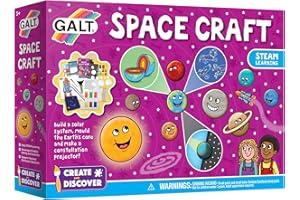 Galt Space Craft - Arts and Crafts Kit for Kids with 7 Fun Space Activities & Guide - Science & Crafting Activity Set for Children - Boys & Girls Gifts - Learn About Planets - for Age 5 Years Plus