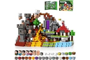 Kryzomat Bloc Construction Magnetique 150 PCS, Magnetic Blocks pour 3+ Ans, Cube Magnétique Garçon Fille, Construction Magnetique Enfant Aventures Cadeau pour Noël Anniversaire