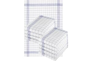 ‎BETZ Betz 10er Set 50 x 70 cm Halbleinen Geschirrtücher extrem strapazierfähig und saugstark Geschirrhandtuch Gläsertuch Jacquard Gläsertücher Küchentuch Handtuch MCT-11 HL blau