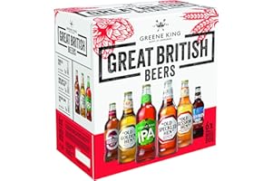 Greene King Great British Beers Mixed Case 6 x 500ml Bottles – Premium British Ale Variety Pack Featuring Rich, Malty and Hoppy Flavours, Ideal Beer Selection Gift Set