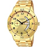 Matrix Blue, Black & Silver Dial, Day & Date Functioning, Stainless Steel Strap Analog Watch for Men & Women