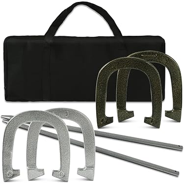 GUMMI HUFEISEN SET (tragbar) 4- #SCHUHE, 2 Step-in-Stifte & 3