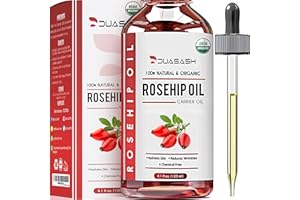 Duasash Rosehip Oil for Face, Skin 120ml, 100% Pure Cold Pressed Natural, Unrefined, Hydrating, Nourishing & Moisturising Carrier Oil, Organic Rose hip Seed Oil for Skin, Nails & Hair