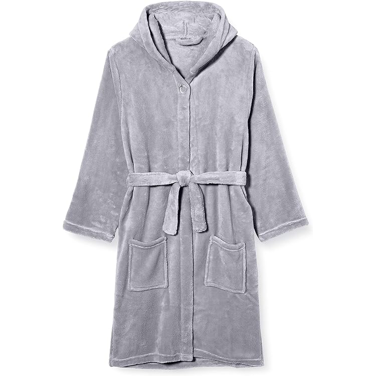 WYTbaby Kinder Bademantel Mit Kapuze - Weicher Fleece Morgenmantel Für Mädchen & Jungen