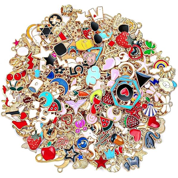 Foonary 150 stuks loom-bedels, accessoires, cartoonrubber, loombanden, hangers, accessoires voor kinderen, meisjes en jongens, sieraden bedels zelf maken, doe-het-zelf armbanden, halskettingen