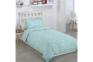 Dhestia Home - Funda Nórdica Cama Infantil Stars Color Agua Talla Cama 90