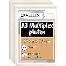10 stuks multiplex 300 x 200 x 2 mm lindeplaat houten platen houten plaat balsahout planken fijn blanco hout voor graveren pyrogravure modelbouw schilderen knutselen
