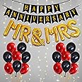 Party Propz Happy Anniversary Decoration Items with LED Light, Banner, Balloons, Anniversary Gift for Husband Special, Party Room Decoration Combo Set/Couple Wedding, Marriage Celebration