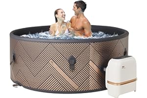 Miweba MSpa Whirlpool Outdoor | Frame Mono 6 Personen Pool - Aufstellpool mit smarter App Steuerung - UVC+ Wasserreinigung - Spa ⌀ 173.0 cm - Hot Tub - Aufblasbarer Whirlpool - Swimmingpool aufblasbar