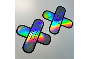 folien-zentrum 2X Pflaster Oilslick Rainbow Flip Flop Schwarz Aufkleber Metallic Effekt Shocker Hand Auto JDM Tuning OEM Dub Decal Stickerbomb Bombing Sticker Illest Dapper Fun Oldschool