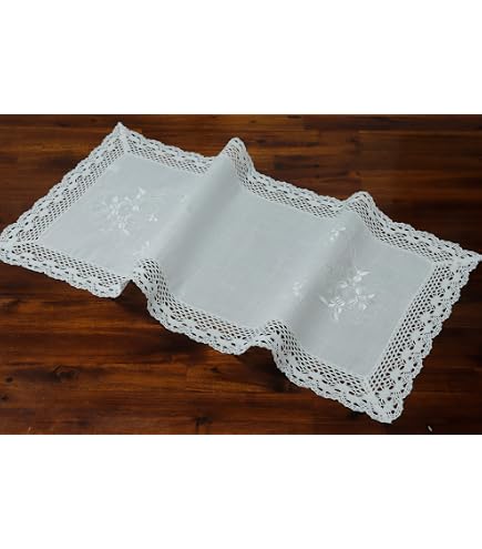 ARTABLE Tovaglia Rettangolare In Pizzo Macramè Oro - Vintage Shabby Chic, Ricamata, 150 X 208 Cm - Per Matrimoni E Feste - 4